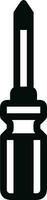 Screwdriver repair icon symbol vector image. Illustration of the fix toolkit design image. EPS 10