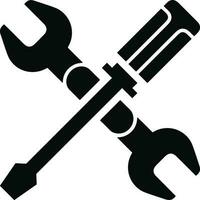 Screwdriver repair icon symbol vector image. Illustration of the fix toolkit design image. EPS 10