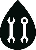 Screwdriver repair icon symbol vector image. Illustration of the fix toolkit design image. EPS 10