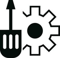 Screwdriver repair icon symbol vector image. Illustration of the fix toolkit design image. EPS 10