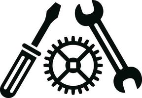 Screwdriver repair icon symbol vector image. Illustration of the fix toolkit design image. EPS 10