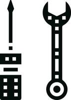 Screwdriver repair icon symbol vector image. Illustration of the fix toolkit design image. EPS 10