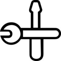 Screwdriver repair icon symbol vector image. Illustration of the fix toolkit design image. EPS 10