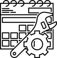 Screwdriver repair icon symbol vector image. Illustration of the fix toolkit design image. EPS 10