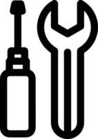 Screwdriver repair icon symbol vector image. Illustration of the fix toolkit design image. EPS 10