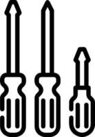 Screwdriver repair icon symbol vector image. Illustration of the fix toolkit design image. EPS 10