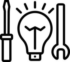 Screwdriver repair icon symbol vector image. Illustration of the fix toolkit design image. EPS 10