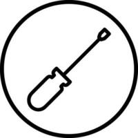 Screwdriver repair icon symbol vector image. Illustration of the fix toolkit design image. EPS 10