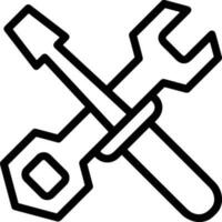 Screwdriver repair icon symbol vector image. Illustration of the fix toolkit design image. EPS 10