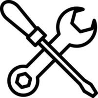 Screwdriver repair icon symbol vector image. Illustration of the fix toolkit design image. EPS 10