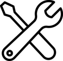 Screwdriver repair icon symbol vector image. Illustration of the fix toolkit design image. EPS 10