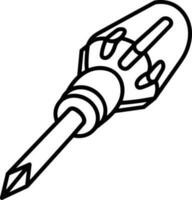 Screwdriver repair icon symbol vector image. Illustration of the fix toolkit design image. EPS 10