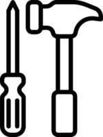 Screwdriver repair icon symbol vector image. Illustration of the fix toolkit design image. EPS 10