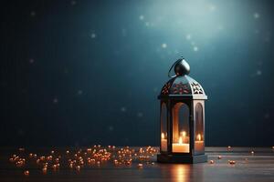 Eid mubarak and ramadan kareem greetings with islamic lantern and mosque. Eid al fitr background. Eid al fitr background of window concept by photo