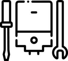 Screwdriver repair icon symbol vector image. Illustration of the fix toolkit design image. EPS 10