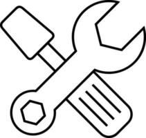 Screwdriver repair icon symbol vector image. Illustration of the fix toolkit design image. EPS 10