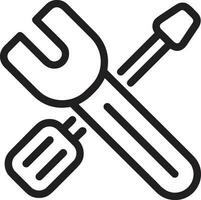 Screwdriver repair icon symbol vector image. Illustration of the fix toolkit design image. EPS 10