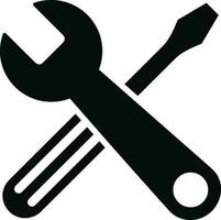 Screwdriver repair icon symbol vector image. Illustration of the fix toolkit design image. EPS 10