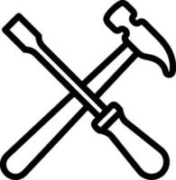 Screwdriver repair icon symbol vector image. Illustration of the fix toolkit design image. EPS 10