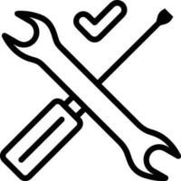 Screwdriver repair icon symbol vector image. Illustration of the fix toolkit design image. EPS 10