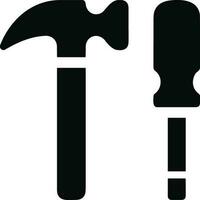 Screwdriver repair icon symbol vector image. Illustration of the fix toolkit design image. EPS 10