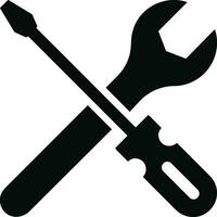 Screwdriver repair icon symbol vector image. Illustration of the fix toolkit design image. EPS 10