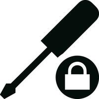 Screwdriver repair icon symbol vector image. Illustration of the fix toolkit design image. EPS 10