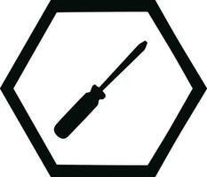 Screwdriver repair icon symbol vector image. Illustration of the fix toolkit design image. EPS 10