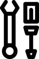Screwdriver repair icon symbol vector image. Illustration of the fix toolkit design image. EPS 10