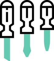 Screwdriver repair icon symbol vector image. Illustration of the fix toolkit design image. EPS 10