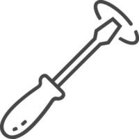 Screwdriver repair icon symbol vector image. Illustration of the fix toolkit design image. EPS 10