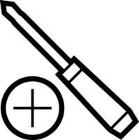 Screwdriver repair icon symbol vector image. Illustration of the fix toolkit design image. EPS 10