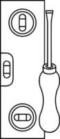 Screwdriver repair icon symbol vector image. Illustration of the fix toolkit design image. EPS 10