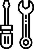 Screwdriver repair icon symbol vector image. Illustration of the fix toolkit design image. EPS 10