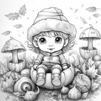 Fall Coloring Pages photo