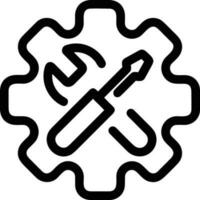 Screwdriver repair icon symbol vector image. Illustration of the fix toolkit design image. EPS 10