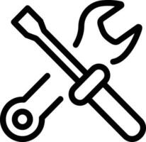 Screwdriver repair icon symbol vector image. Illustration of the fix toolkit design image. EPS 10