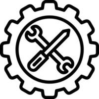 Screwdriver repair icon symbol vector image. Illustration of the fix toolkit design image. EPS 10