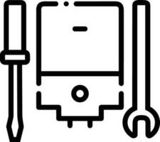 Screwdriver repair icon symbol vector image. Illustration of the fix toolkit design image. EPS 10