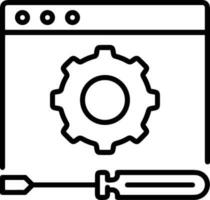 Screwdriver repair icon symbol vector image. Illustration of the fix toolkit design image. EPS 10