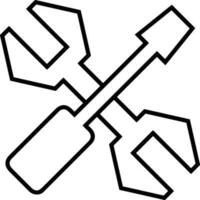 Screwdriver repair icon symbol vector image. Illustration of the fix toolkit design image. EPS 10