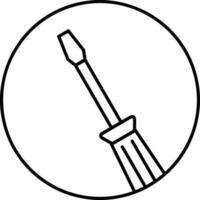 Screwdriver repair icon symbol vector image. Illustration of the fix toolkit design image. EPS 10