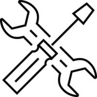 Screwdriver repair icon symbol vector image. Illustration of the fix toolkit design image. EPS 10