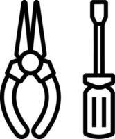 Screwdriver repair icon symbol vector image. Illustration of the fix toolkit design image. EPS 10