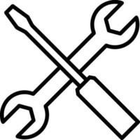 Screwdriver repair icon symbol vector image. Illustration of the fix toolkit design image. EPS 10