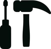 Screwdriver repair icon symbol vector image. Illustration of the fix toolkit design image. EPS 10