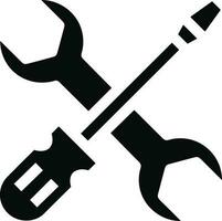 Screwdriver repair icon symbol vector image. Illustration of the fix toolkit design image. EPS 10