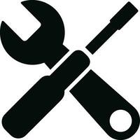 Screwdriver repair icon symbol vector image. Illustration of the fix toolkit design image. EPS 10