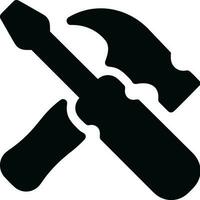 Screwdriver repair icon symbol vector image. Illustration of the fix toolkit design image. EPS 10