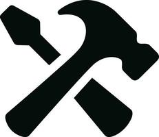 Screwdriver repair icon symbol vector image. Illustration of the fix toolkit design image. EPS 10